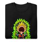 Suéter Goku Super Saiyan Peanuts Scream Green Aura - Doblado