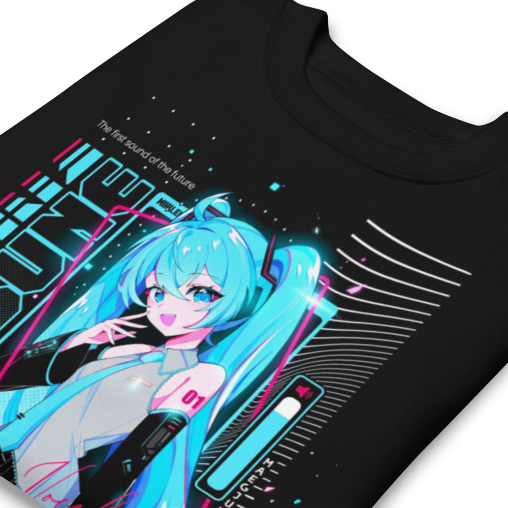 Suéter Hatsune Miku The First Sound Of The Future - Doblado zoom