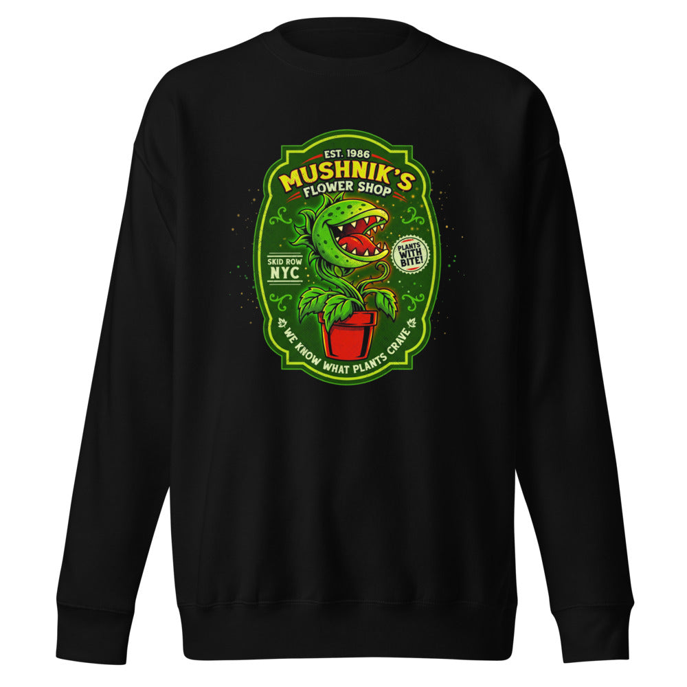 Suéter Little Shop of Horrors Mushniks Flower Shop - Frente