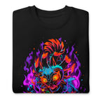 Suéter Majora's Mask Skull Kid Neon Purple Flames - Doblado