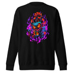 Suéter Majora's Mask Skull Kid Neon Purple Flames - Frente