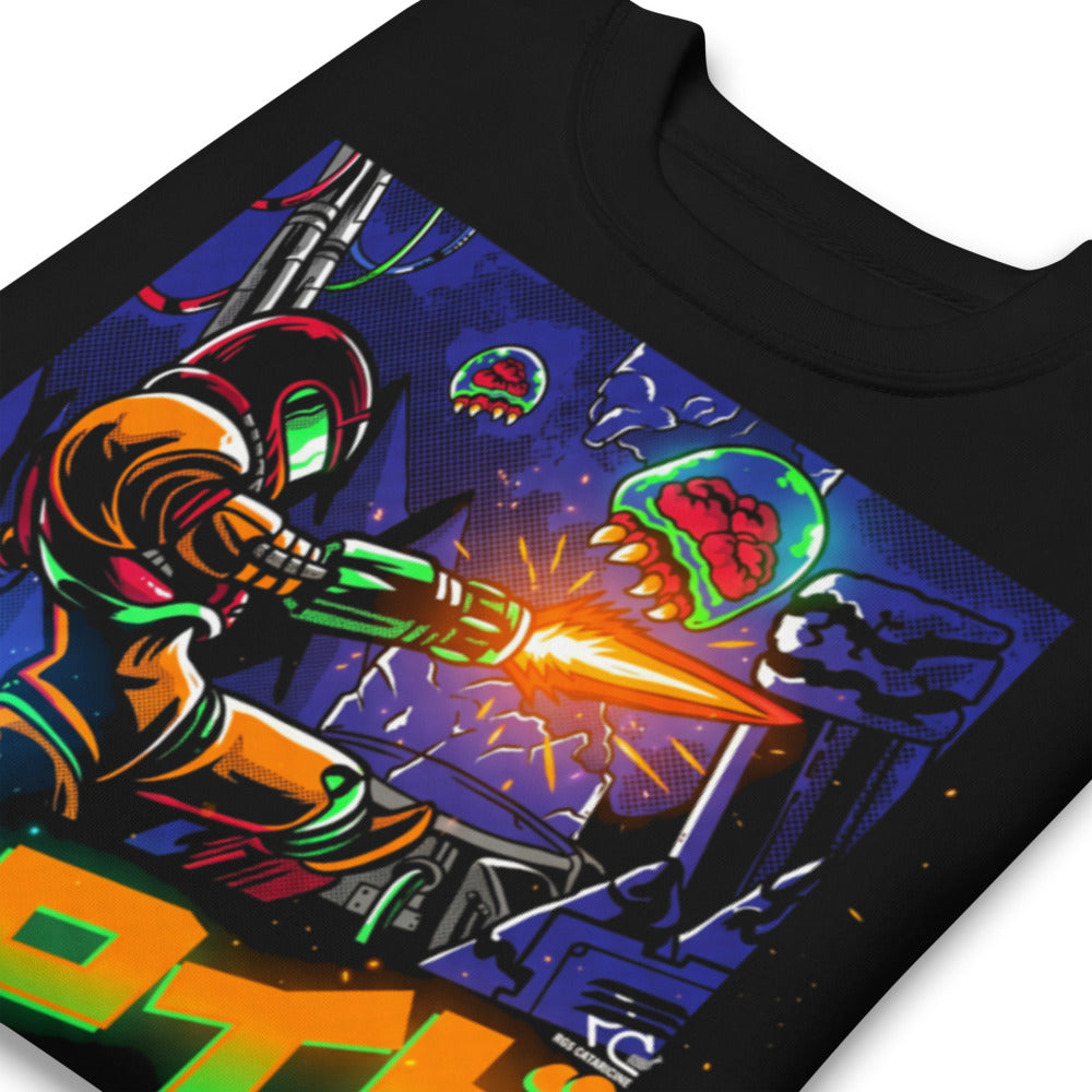 Suéter Metroid Samus Retrogaming Katakana Box - Doblado zoom