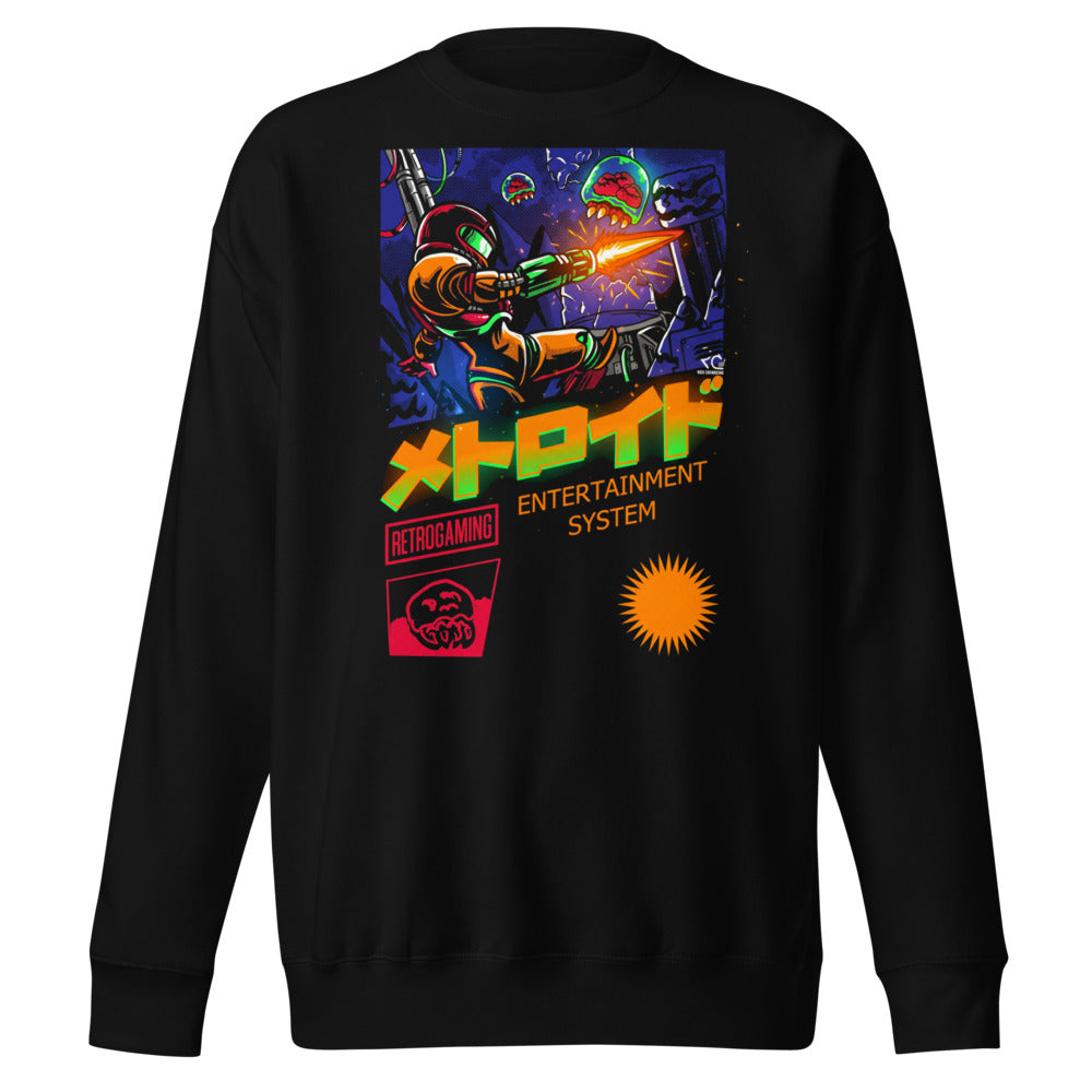 Suéter Metroid Samus Retrogaming Katakana Box - Frente