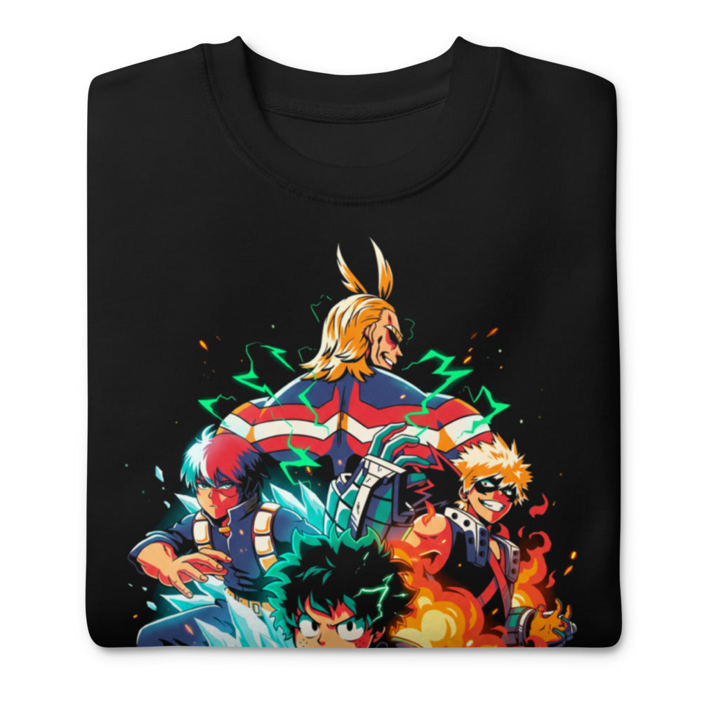 Suéter My Hero Academia Plus Ultra Deku Todoroki Bakugo - Doblado