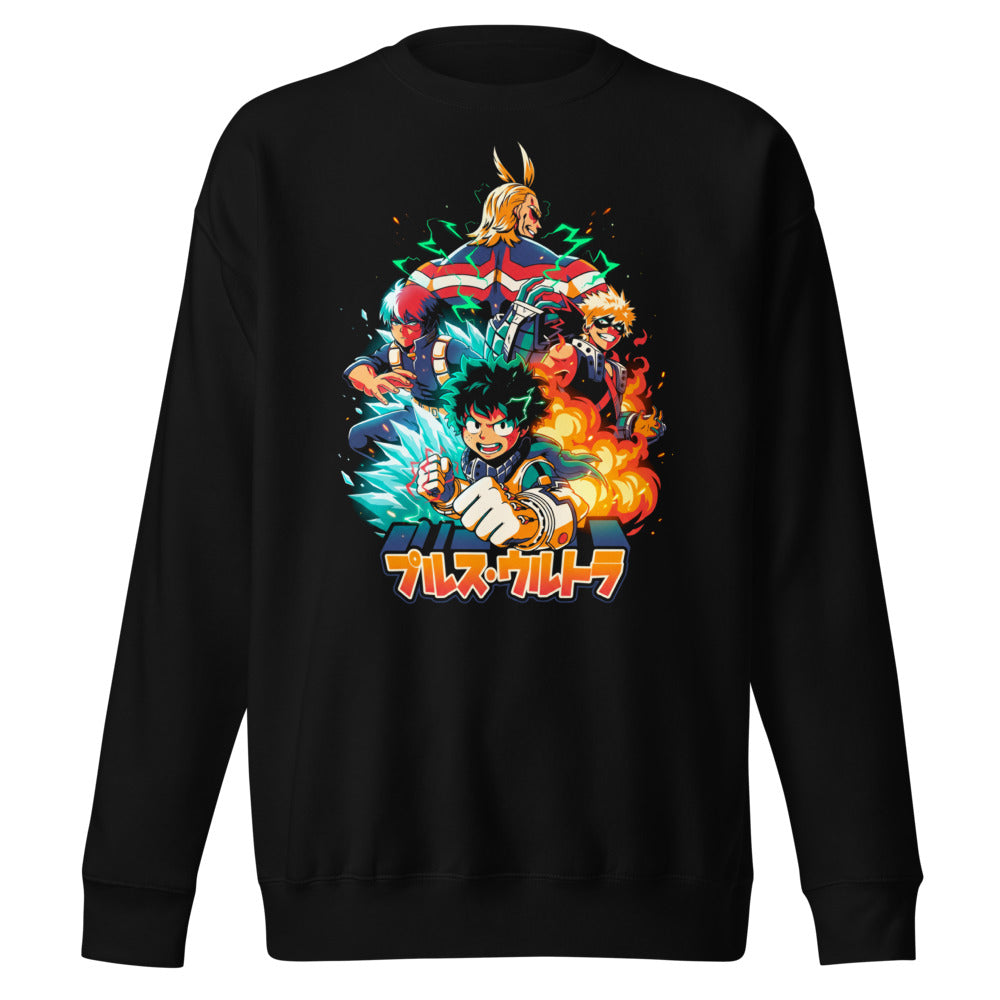 Suéter My Hero Academia Plus Ultra Deku Todoroki Bakugo - Frente