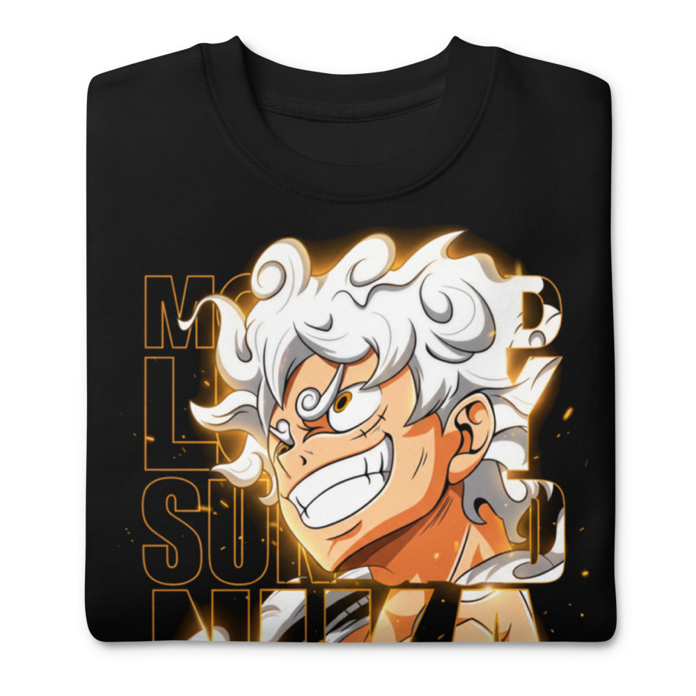 Suéter One Piece Luffy Gear 5 Nika Gold Typography - Doblado