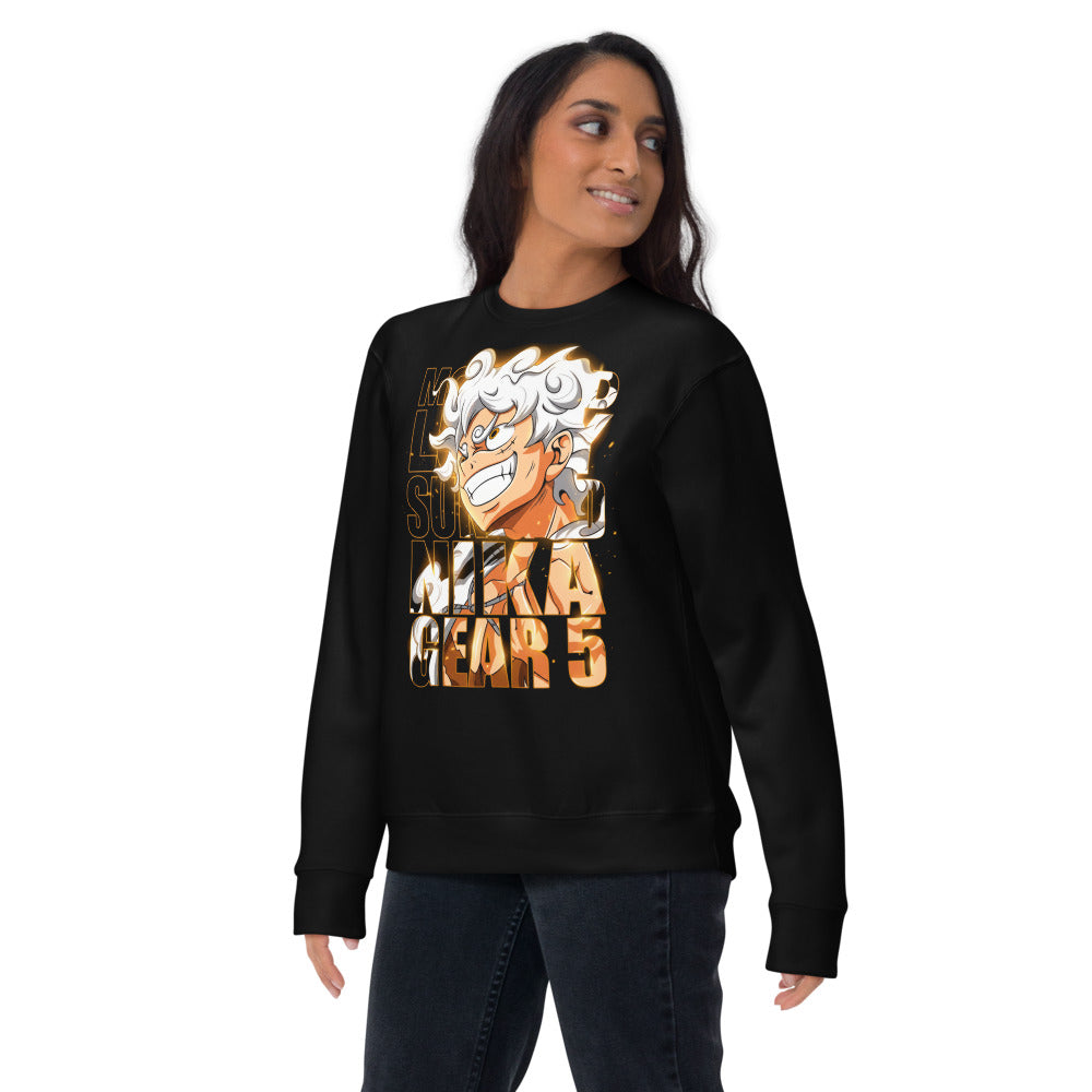 Suéter One Piece Luffy Gear 5 Nika Gold Typography - Lifestyle mujer