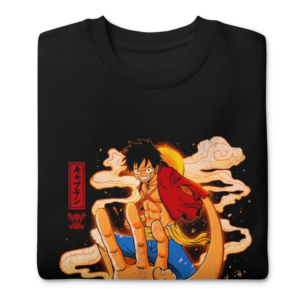 Suéter One Piece Luffy Giant Hand Captain Clouds - Doblado