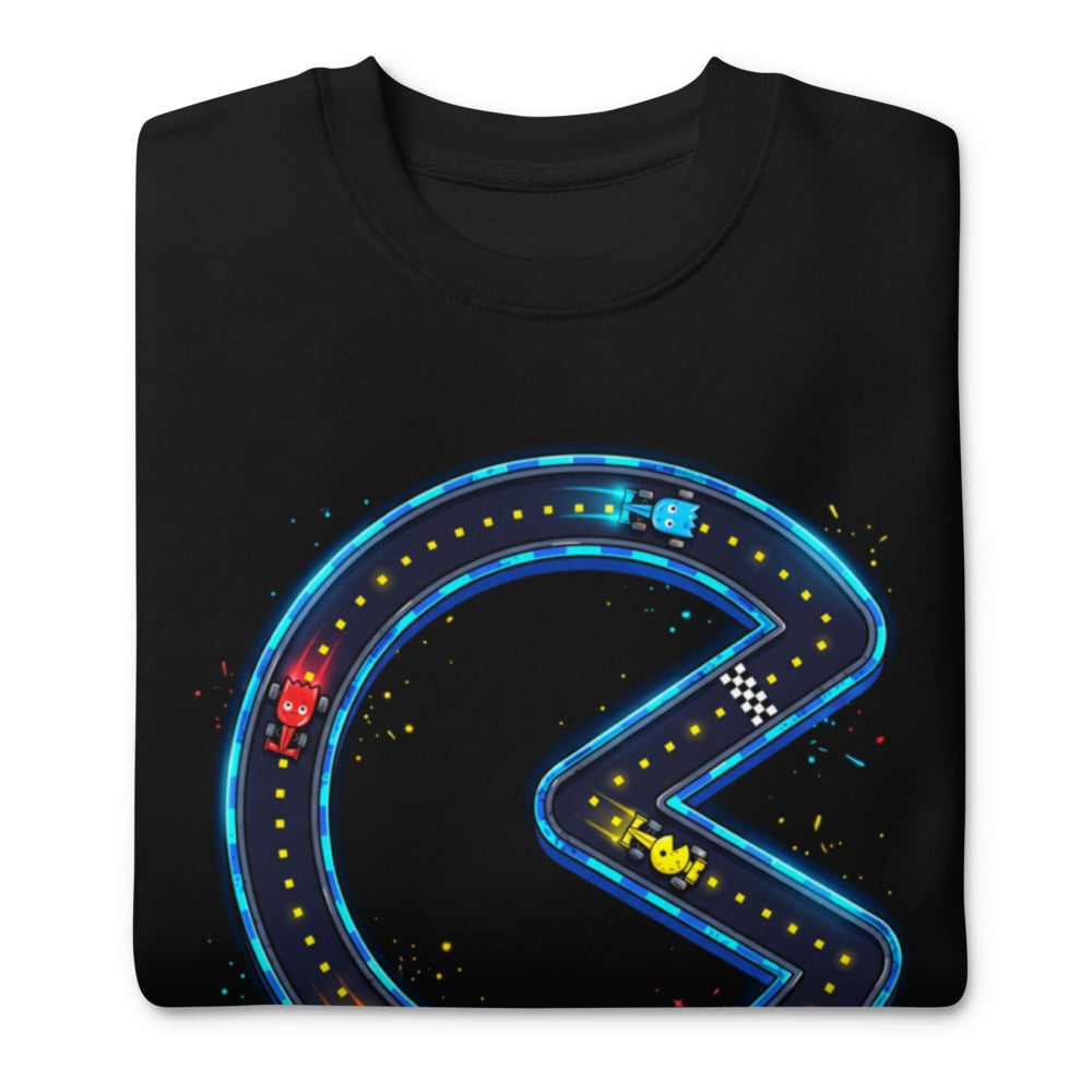 Suéter Pac-Man Ghost F1 Racers Neon Track - Doblado