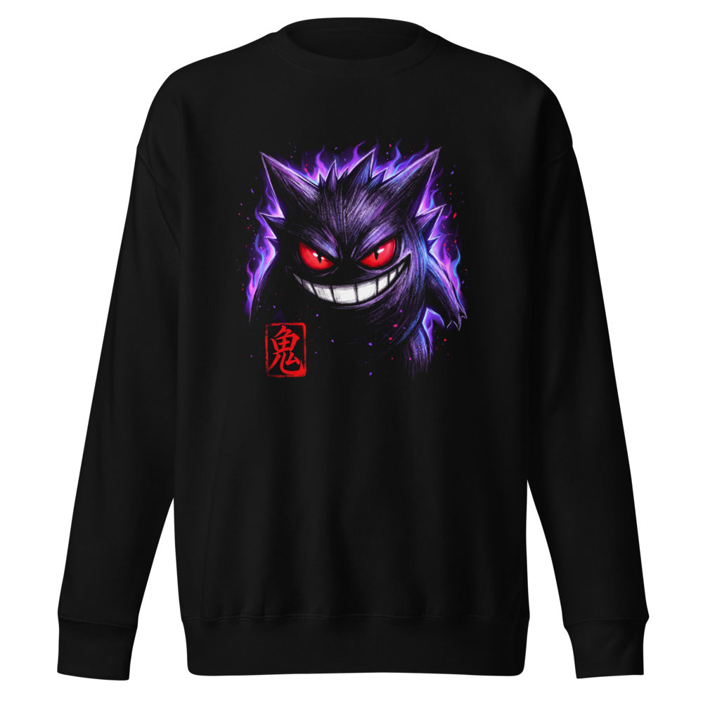Suéter Pokemon Gengar Oni Kanji Red Seal - Frente