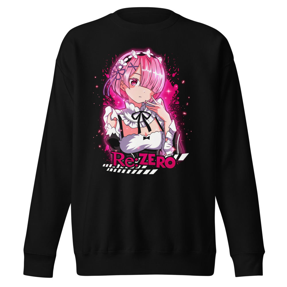 Suéter Re Zero Ram Pink Maid Splash - Frente