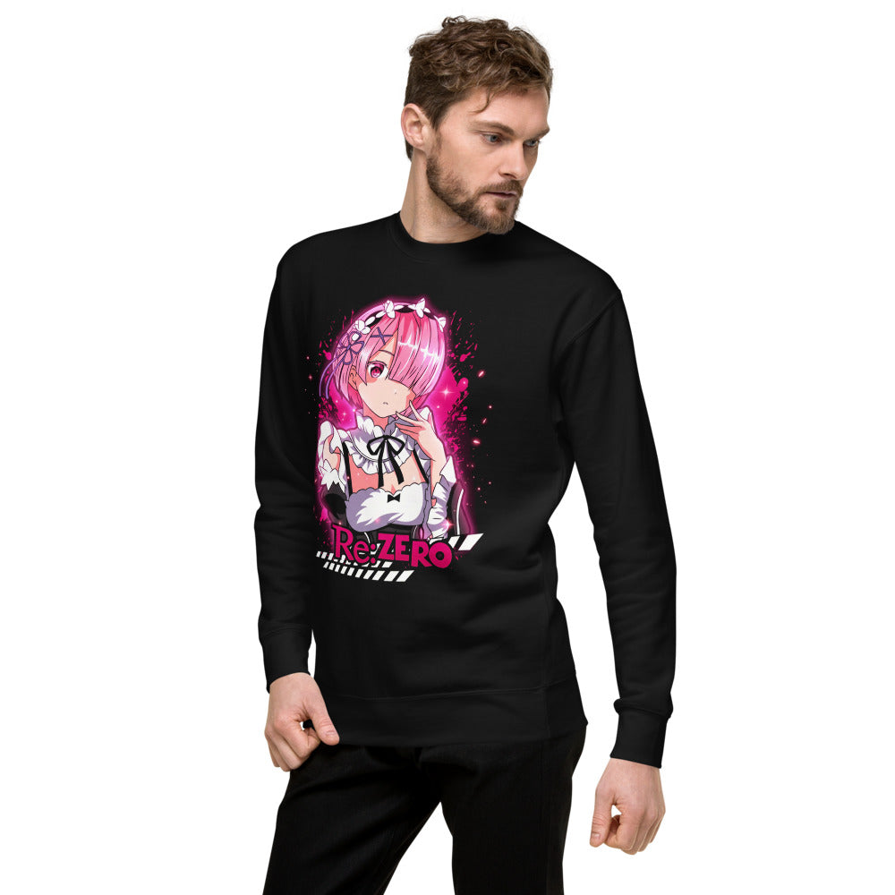 Suéter Re Zero Ram Pink Maid Splash - Lateral izquierdo