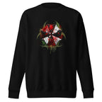 Suéter Resident Evil Umbrella Biohazard Grunge Logo - Frente