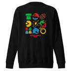 Sueter Retro Games Club Pac Man Mario Icons Frente