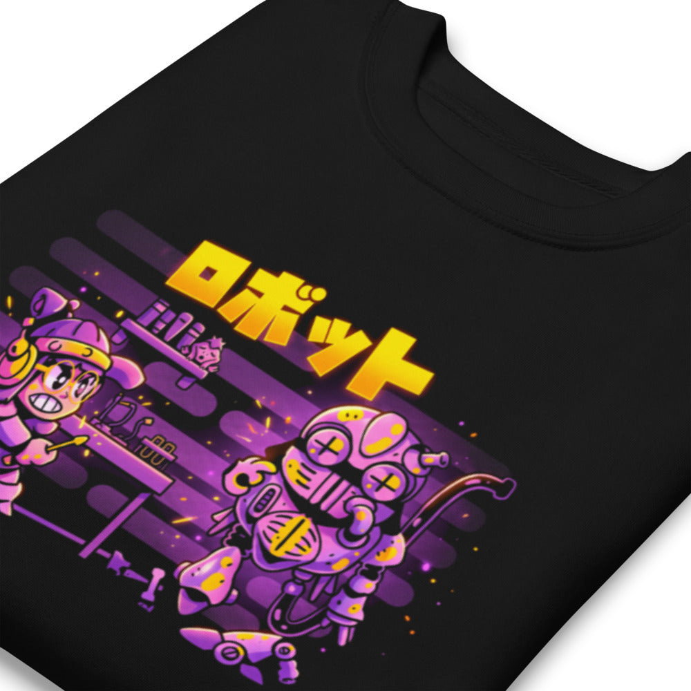 Suéter Robotto Katakana Girl Mechanic Giant Robot - Doblado zoom