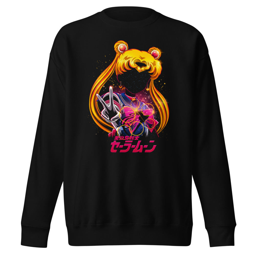 Suéter Sailor Moon Galaxy Face Peace Sign - Frente