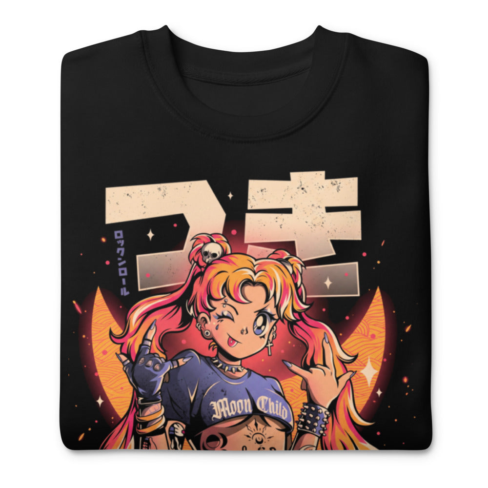 Suéter Sailor Moon Punk Rocker Moon Child - Doblado