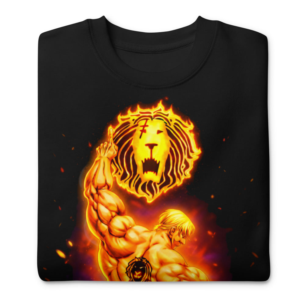Suéter Seven Deadly Sins Escanor Flaming Lion Emblem - Doblado