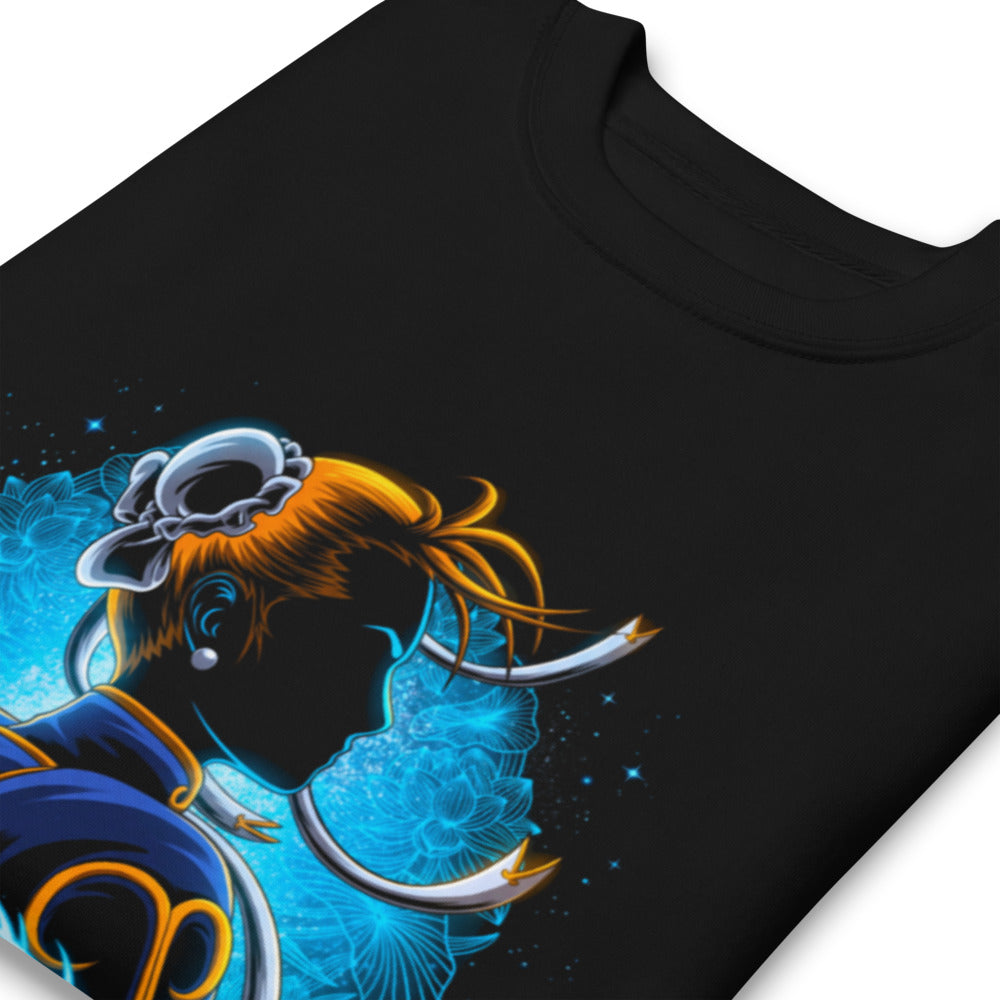 Suéter Street Fighter Chun-Li Blue Lotus Kick - Doblado zoom