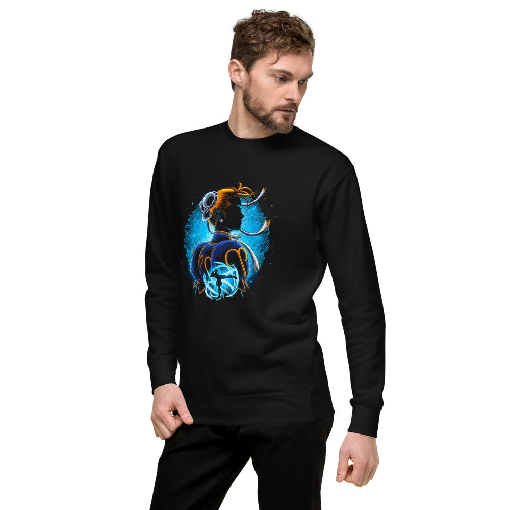 Suéter Street Fighter Chun-Li Blue Lotus Kick - Lateral izquierdo