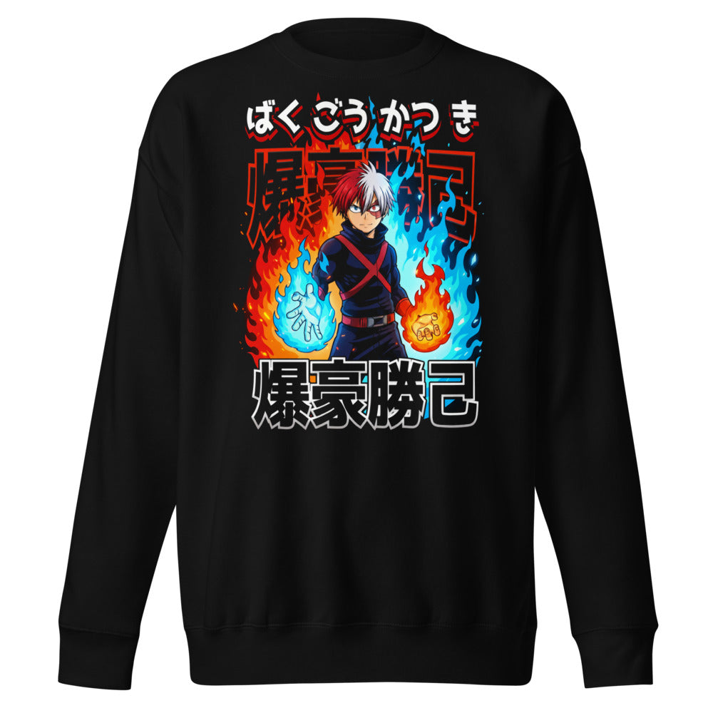 Suéter Todoroki Fire And Ice My Hero Academia - Frente