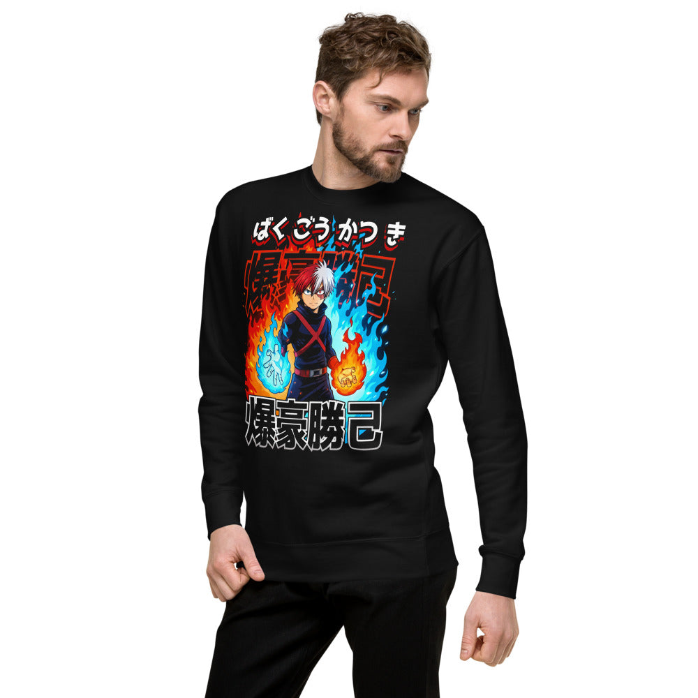 Suéter Todoroki Fire And Ice My Hero Academia - Lateral izquierdo