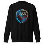 Suéter Zelda Hylian Shield Triforce Blue Brushstroke - Frente