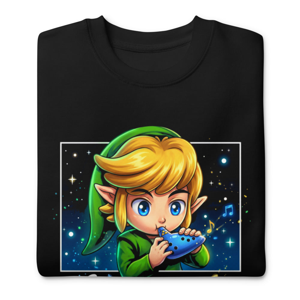 Suéter Zelda Link Chibi Ocarina Melody - Doblado