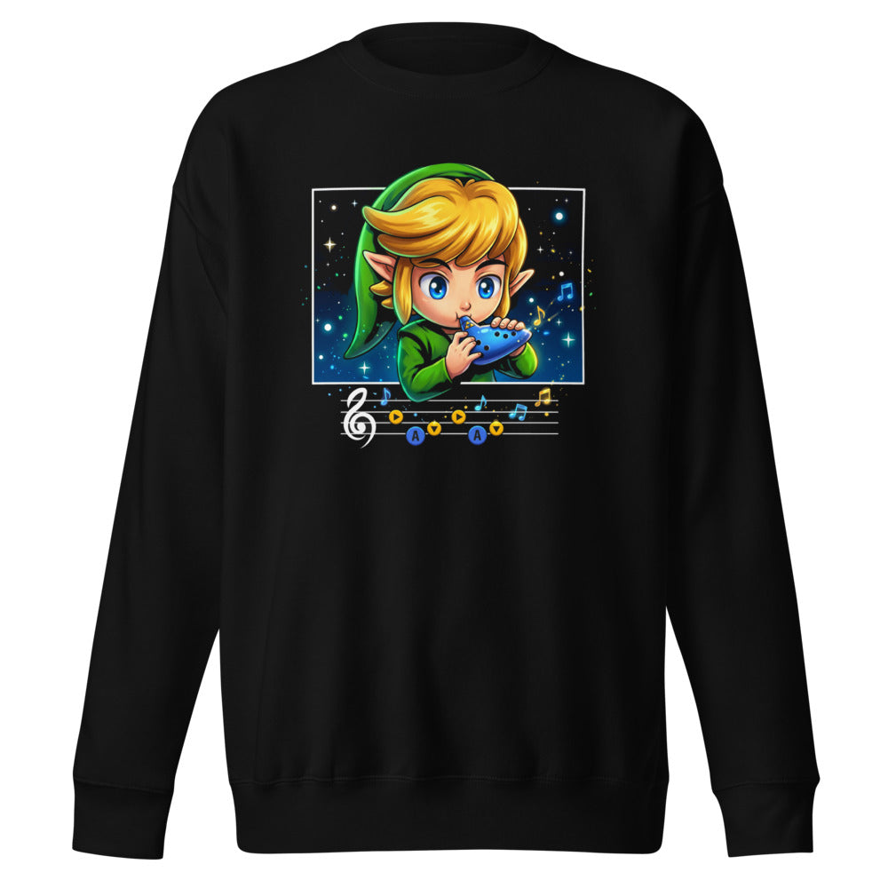 Suéter Zelda Link Chibi Ocarina Melody - Frente