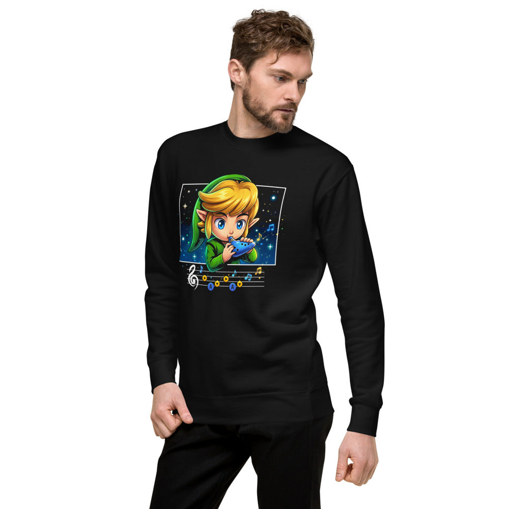Suéter Zelda Link Chibi Ocarina Melody - Lateral izquierdo