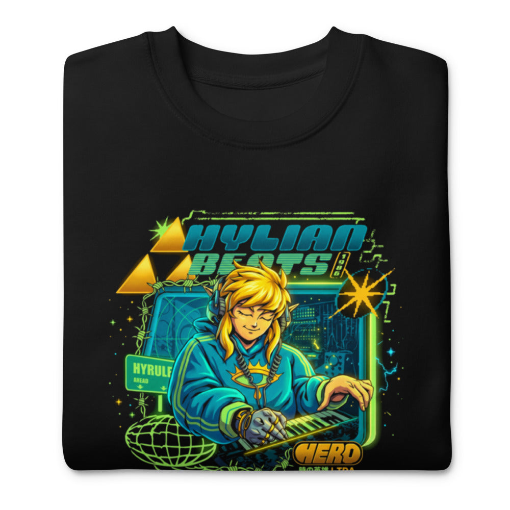 Suéter Zelda Link Hylian Beats Synth - Doblado