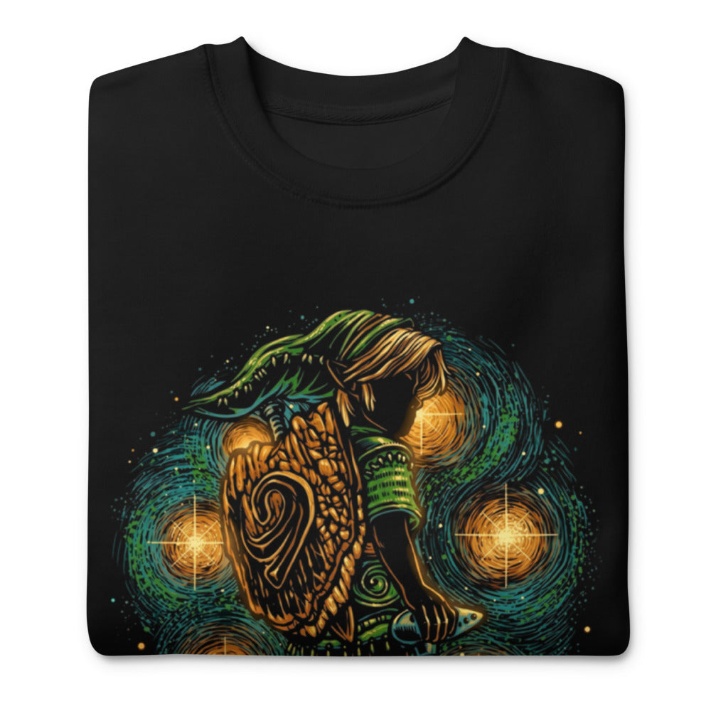 Suéter Zelda Link Starry Night Ocarina - Doblado