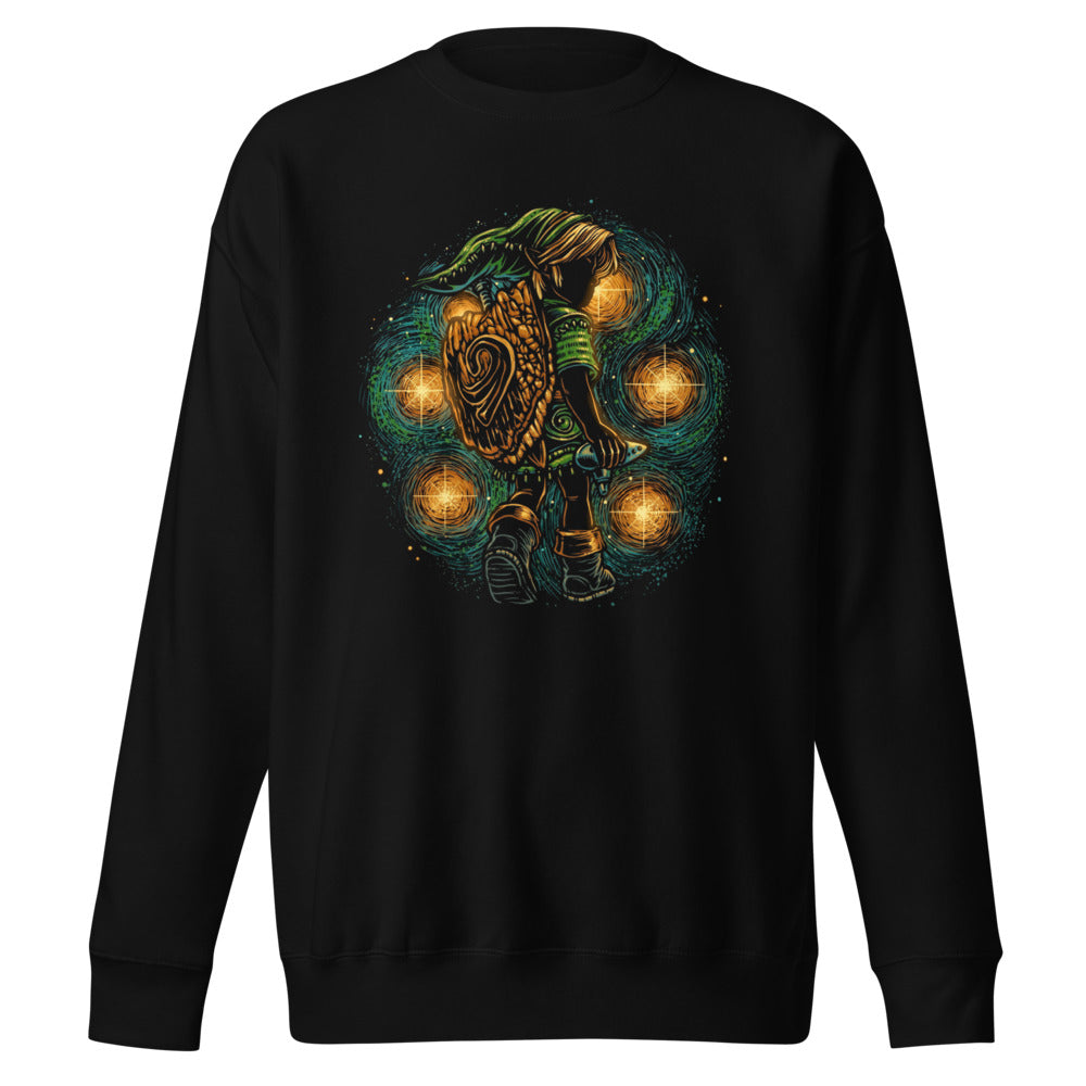 Suéter Zelda Link Starry Night Ocarina - Frente