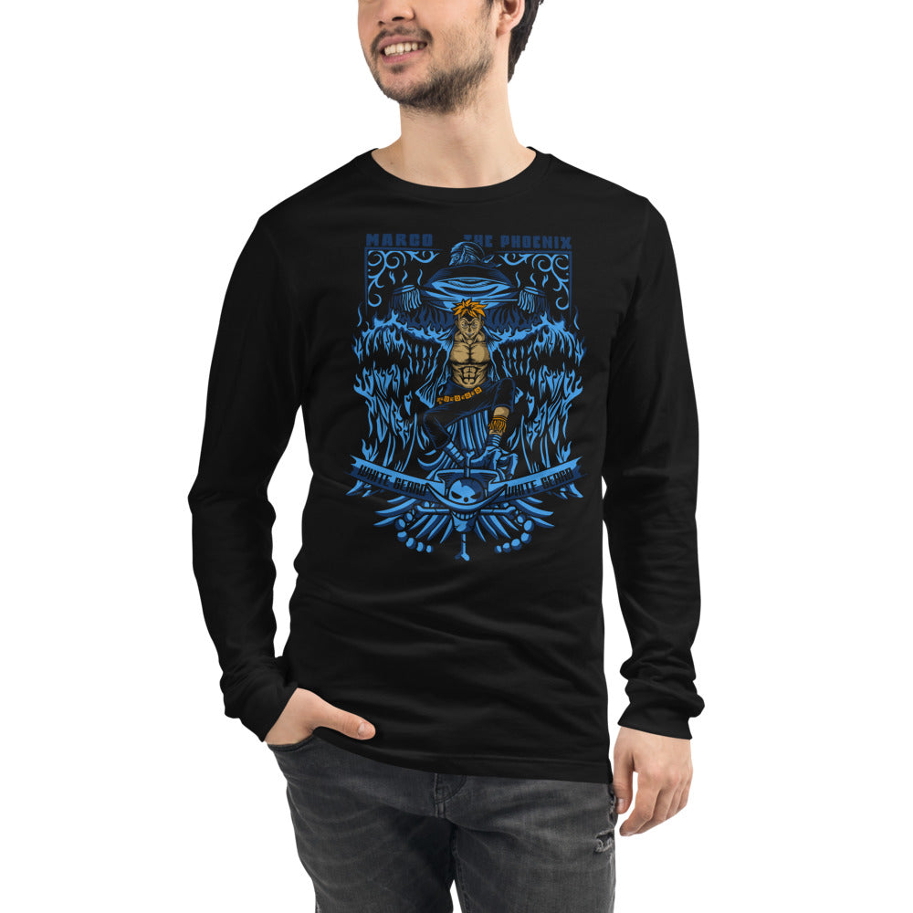 One Piece Marco The Phoenix Manga Larga - Modelo masculino