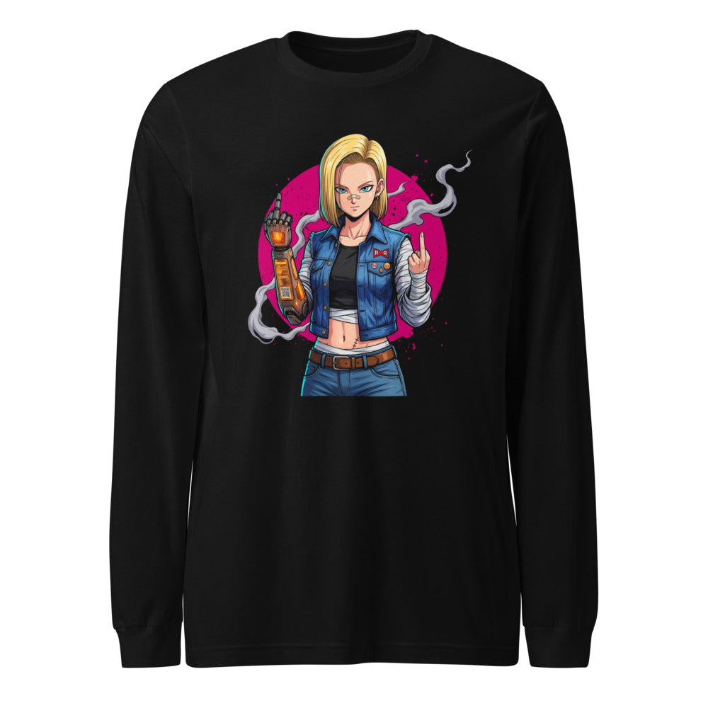 Dragon Ball Android 18 Denim Manga Larga - Frente