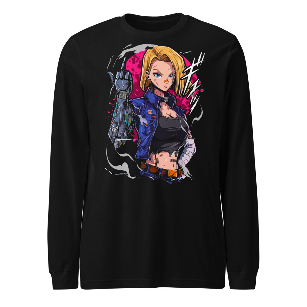 Dragon Ball Android 18 Portrait Manga Larga - Frente