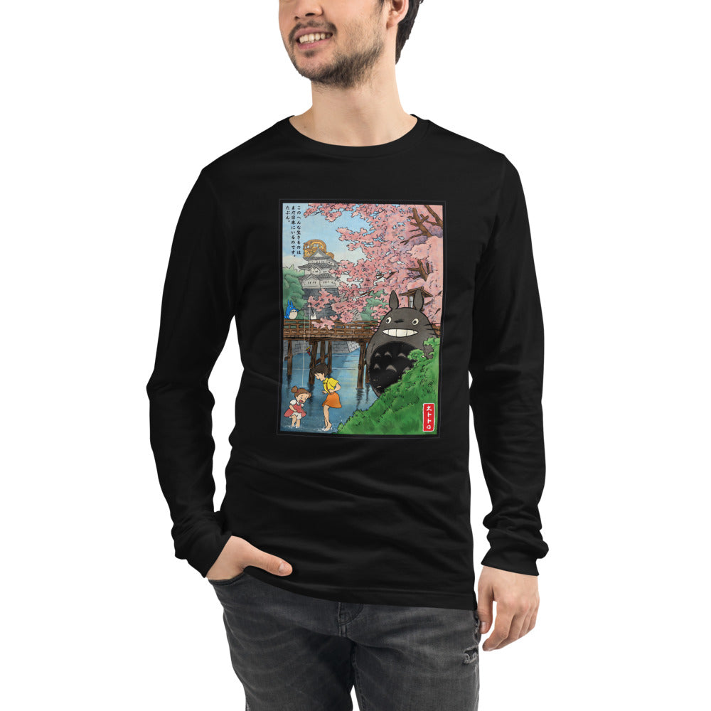 My Neighbor Totoro Castle Sakura Manga Larga - Modelo masculino