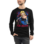Dragon Ball Android 18 Blue Manga Larga - Modelo masculino