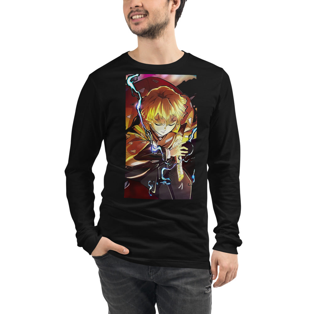 Demon Slayer Zenitsu Sleeping Manga Larga - Modelo masculino