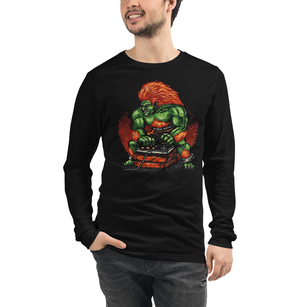 Blanka Street Fighter Arcade Manga Larga - Modelo masculino
