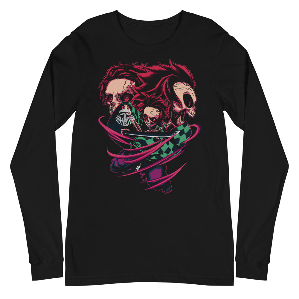 Demon Slayer Tanjiro Masks Manga Larga - Plano