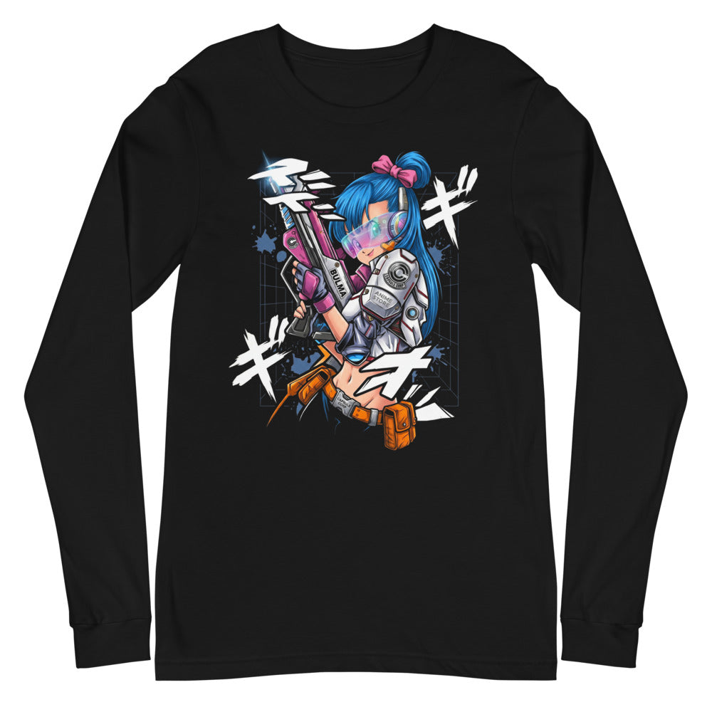 Dragon Ball Bulma Cyberpunk Capsule Corp Manga Larga - Plano