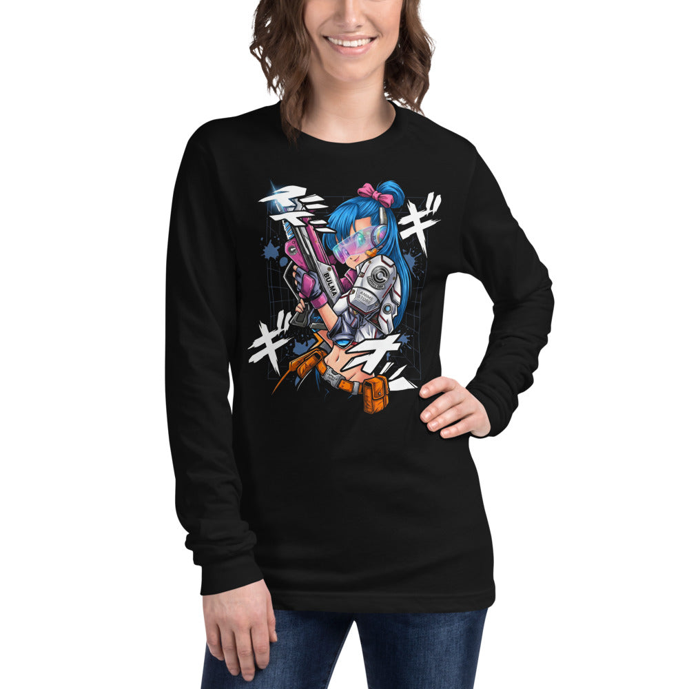 Dragon Ball Bulma Cyberpunk Capsule Corp Manga Larga - Modelo femenina