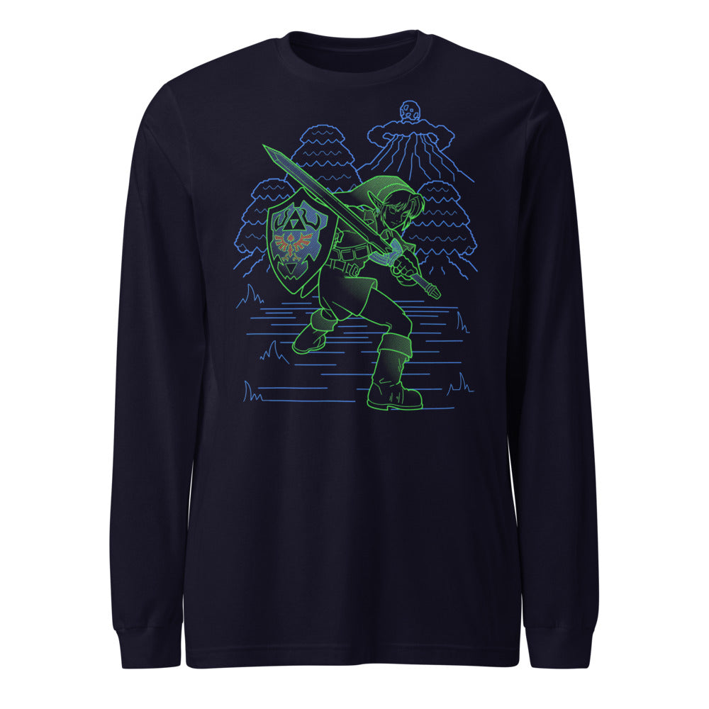 Frente — Neon Link Manga Larga Azul
