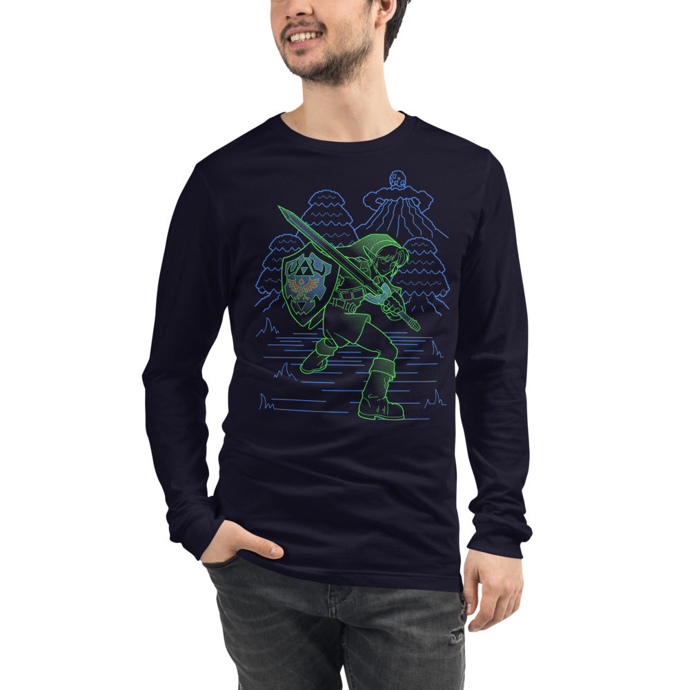 Modelo masculino — Neon Link Manga Larga Azul