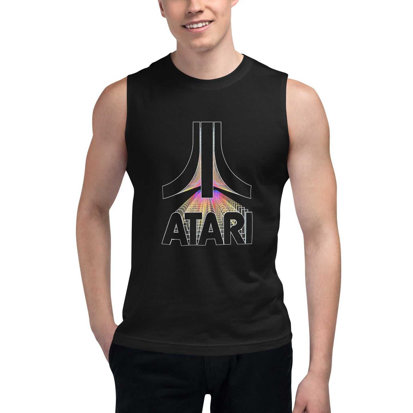 Camiseta sin Mangas Atari 80s , Disponible en la mejor tienda online para comprar tu merch favorita, la mejor Calidad, compra Ahora en Algoritmo! 