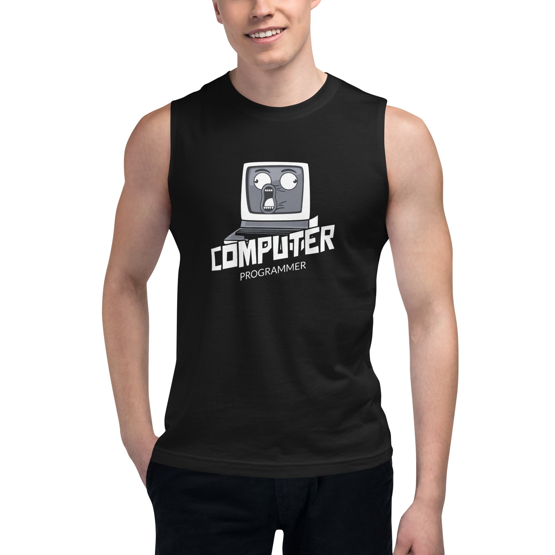 Camiseta sin Mangas Programers , Disponible en la mejor tienda online para comprar tu merch favorita, la mejor Calidad, compra Ahora en Algoritmo! 