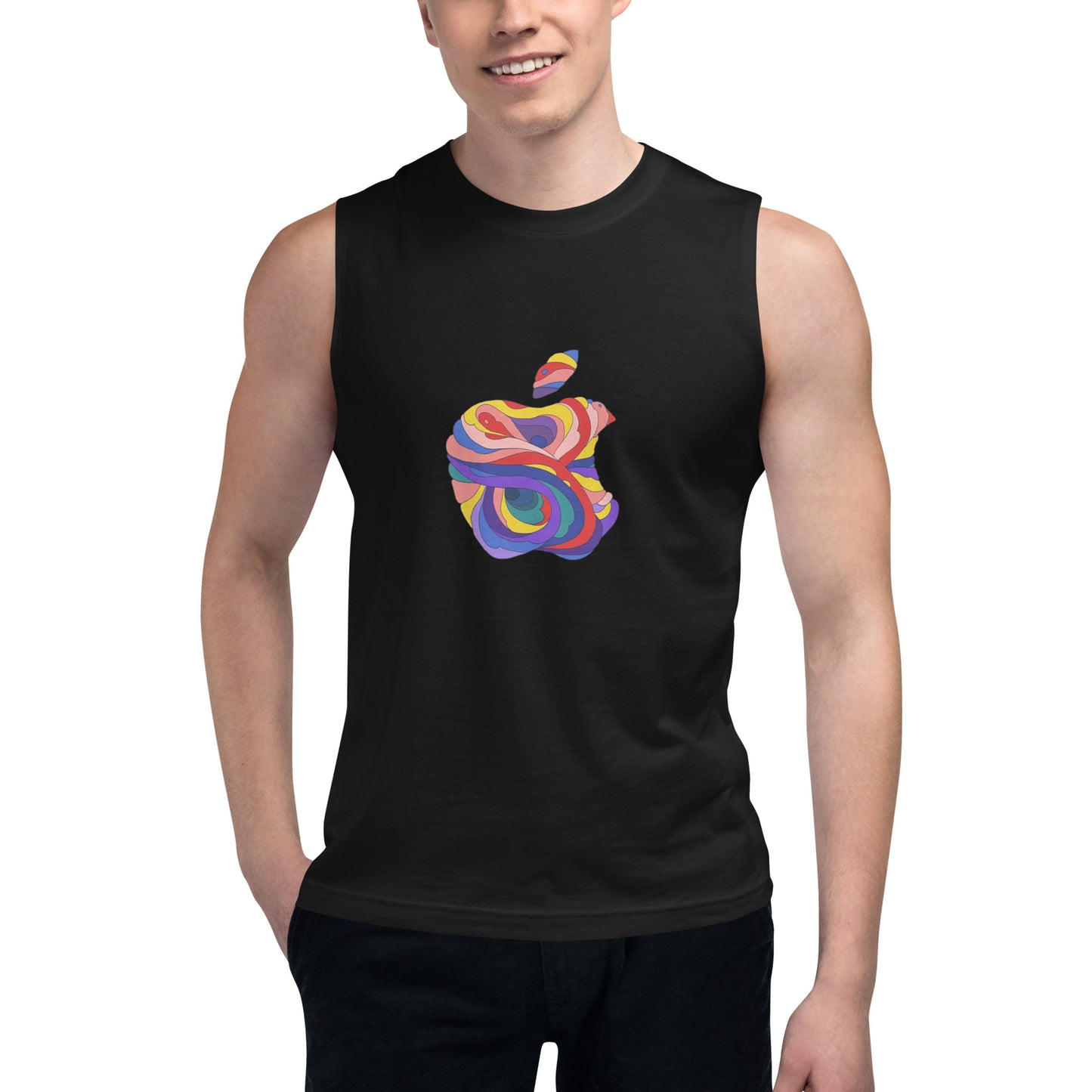 Camiseta sin Mangas Apple Psicodélico , Disponible en la mejor tienda online para comprar tu merch favorita, la mejor Calidad, compra en Algoritmo! 