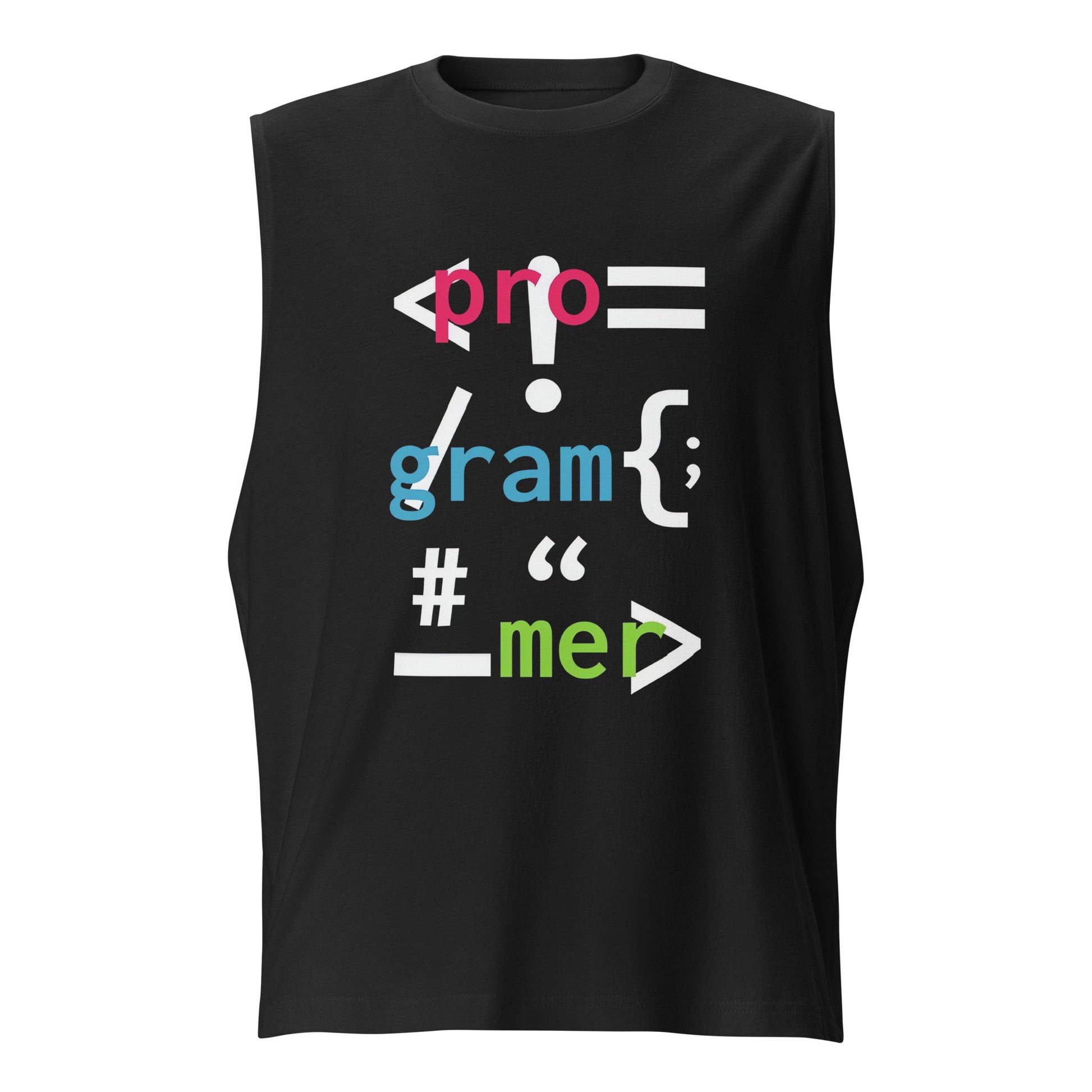 Camiseta sin Mangas <programer> , Disponible en la mejor tienda online para comprar tu merch favorita, la mejor Calidad, compra Ahora en Algoritmo! 