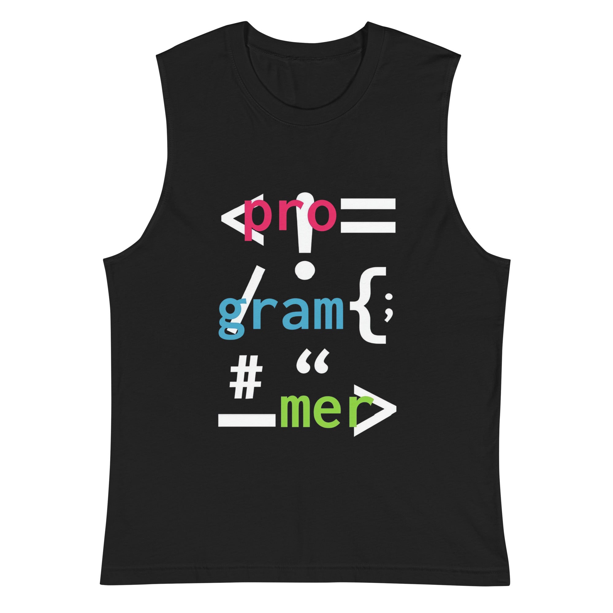 Camiseta sin Mangas <programer> , Disponible en la mejor tienda online para comprar tu merch favorita, la mejor Calidad, compra Ahora en Algoritmo! 